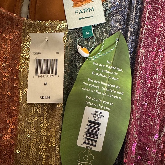 FARM RIO Rainbow Sequin Mini Dress - Picture 8 of 8